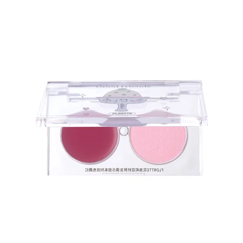 FLORTTE&Good friends Dual Colour Blush Clay Multi-Purpose Balm Expanding Shrinking Vibe Blush