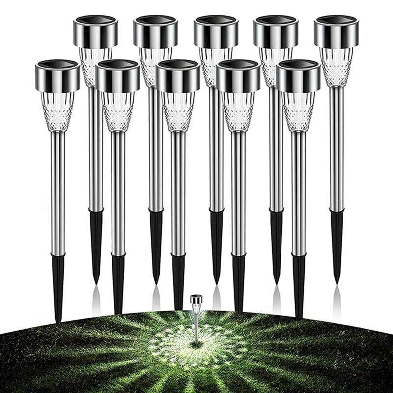 TKOH-10PCS Lampy solarne Zewnętrzne wodoodporne oświetlenie LED Zewnętrzne lampy zasilane energią słoneczną Słoneczne lampy ogrodowe