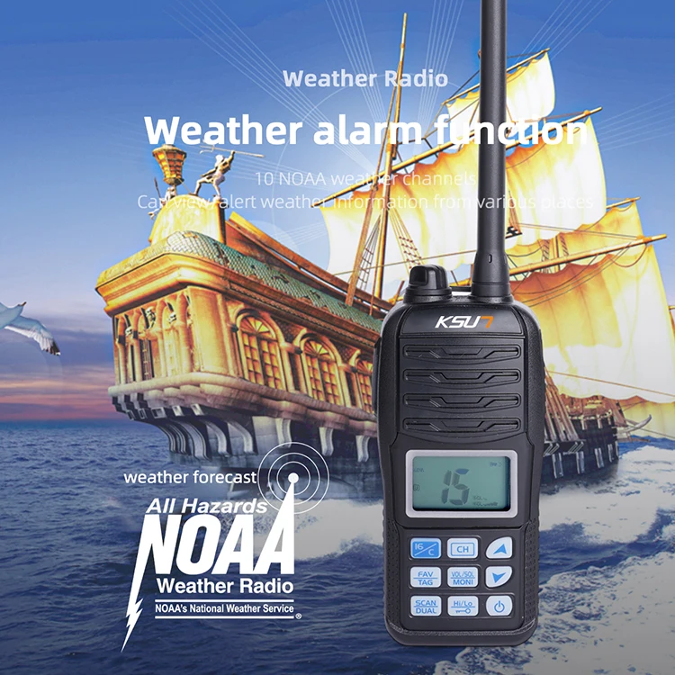 KSUN P36 Marine Intercom IPX7 Waterproof Two Way Radio Handheld Maritime Portable Radios Walkie Talkie