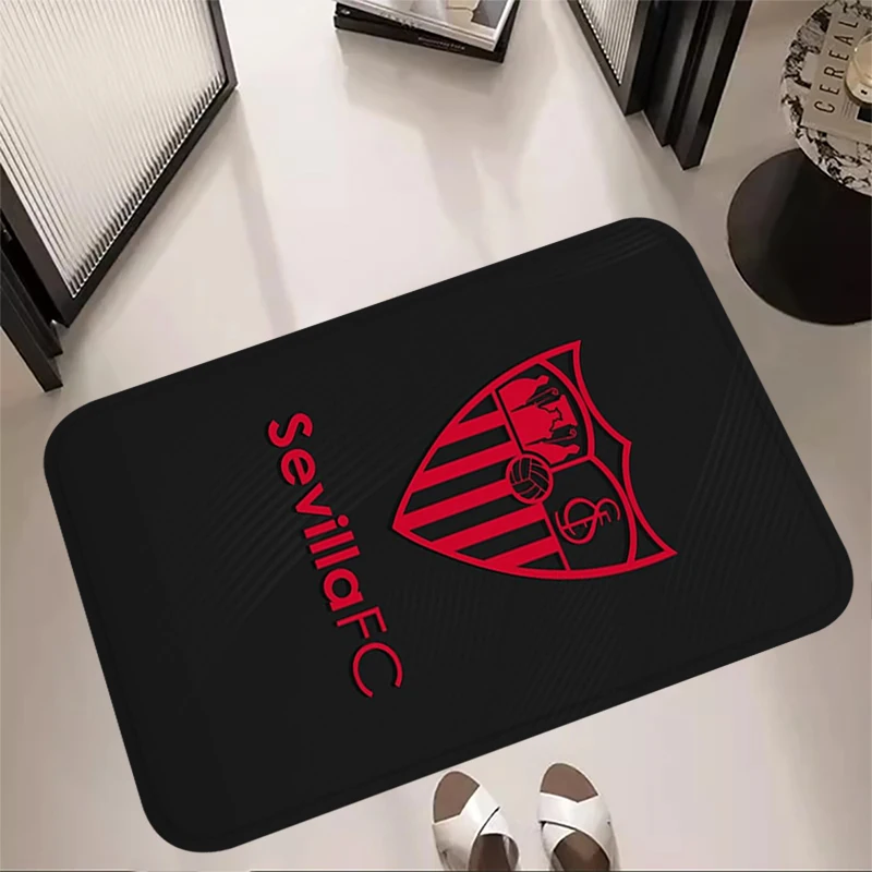 Entrance Doormat football Corridor Carpet Living Room Rugs Foot Carpets Bath Rug Floor Mat Sevilla FC Non-slip Hallway Mat Home