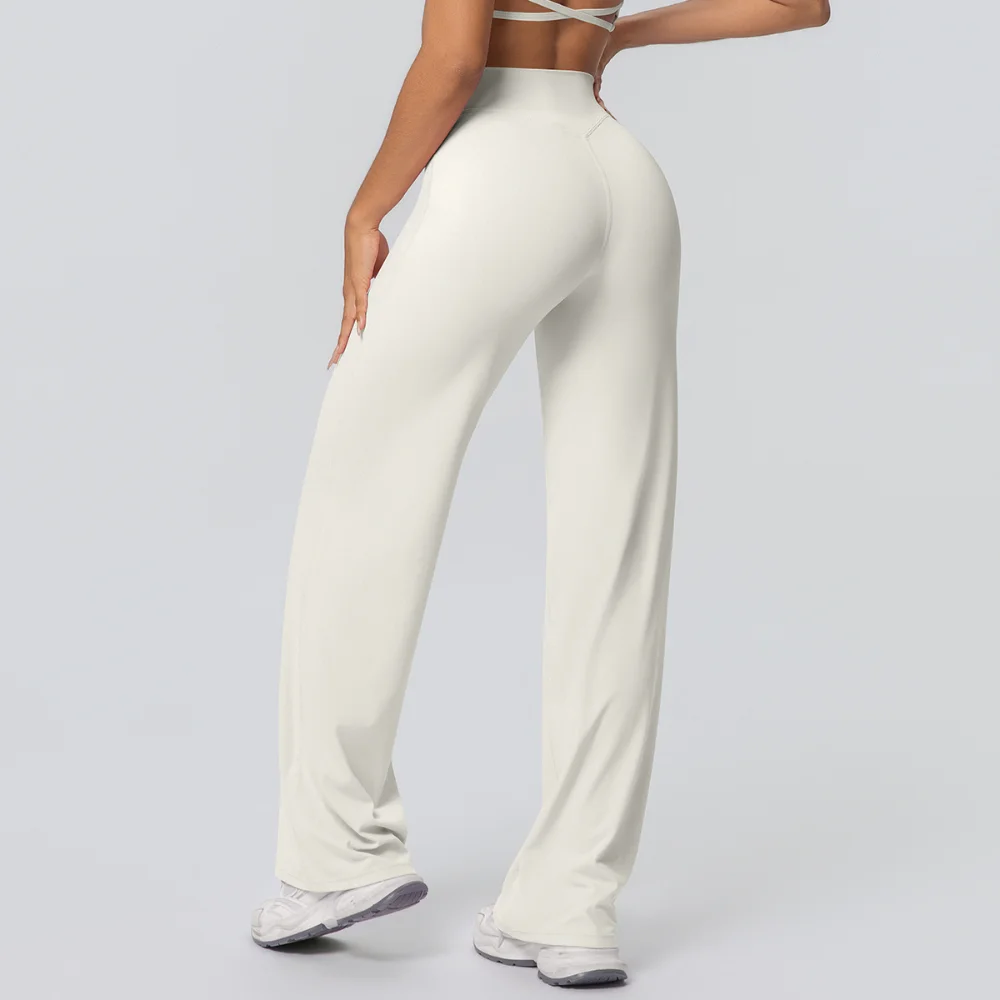Bell-bottoms Women Wide-leg Pants Super Soft Fabric Leggings High Waist Push Up Tights Athletic Wear Pilates Running Yoga Pants