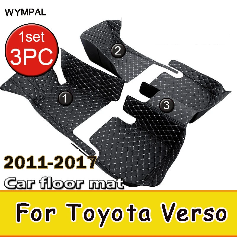 

Автомобильные коврики для Toyota Verso Five/seven Seats 2011, 2012, 2013, 2014, 2015, 2016, 2017, подушечки для ног, ковер, аксессуары для интерьера
