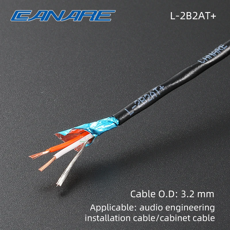 CANARE 2-core Shielded Audio Signal Connecting Line L-2B2AT+ OD:3.2mm Engineering Install Thin Wire Earphone Repair DIY