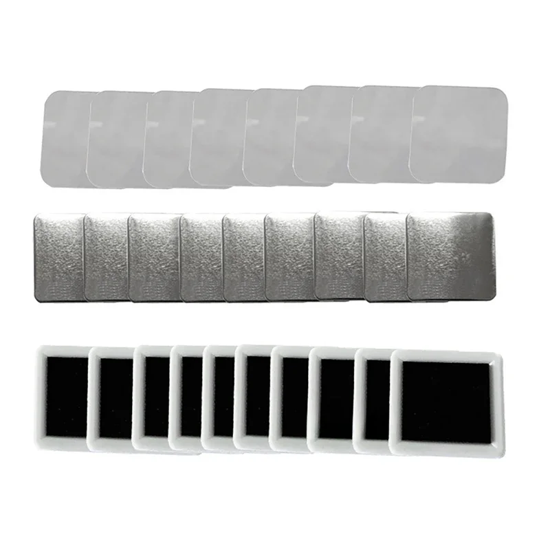 Square Magnets Refrigerator Decorative Badge Button Making Parts 50Set 50x50mm Square Badge Button Making Consumables