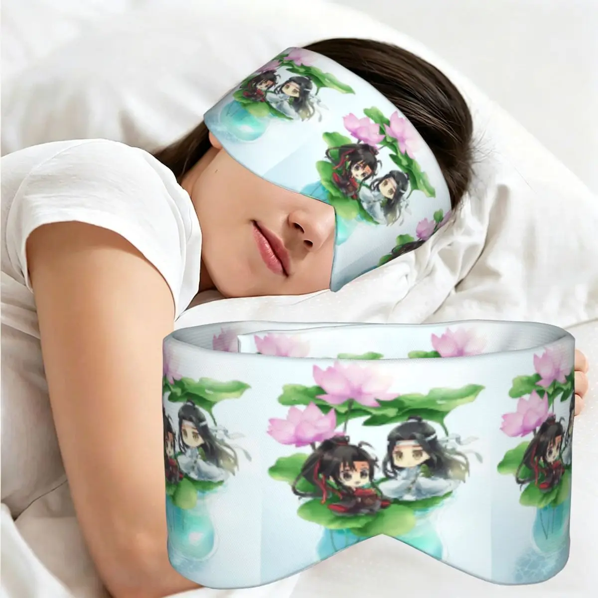 Mo Dao Zu Shi Cartoon Anime sleep eye mask Light Blocking Portable Eye Cover for Girls Boys Home Sleeping Gift Eyeshade eyepatch