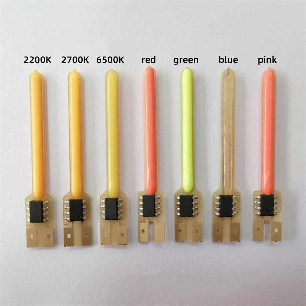 5PCS/10PCS 40mm 59mm 70mm DC3V LED Meteor Shower Flowing Water Lamp Multicolor LED COB Filament Diode Parts Light Accessories
