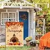 Fall Thanksgiving Small Garden Flag 12x18 Inch Vertical Double Sided For Outside Burlap Happy Thanksgiving Turkey House Yard jjp