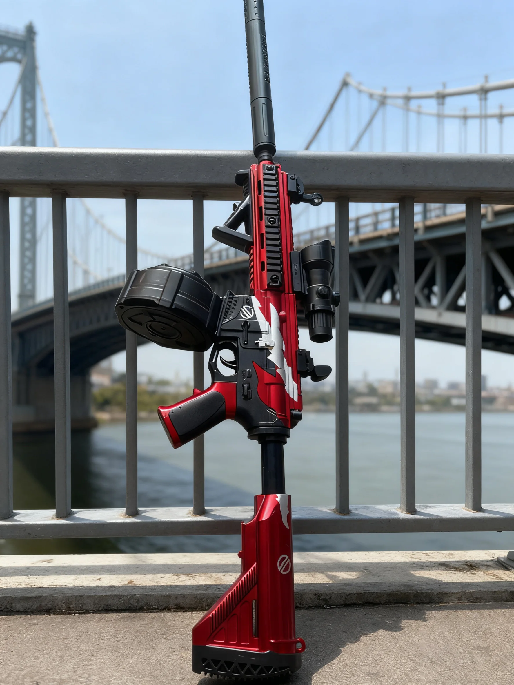 Perfect cadeau! M416 Full Auto Gel Blaster met 500 ronden |   Elektrische gelbalblaster "Red Oath" voor volwassenen en tieners