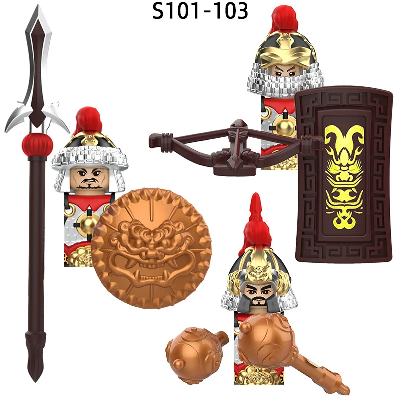 The Ancient Chinese Soldier Model Blocks MOC Bricks Set regali giocattoli per bambini S101-S103