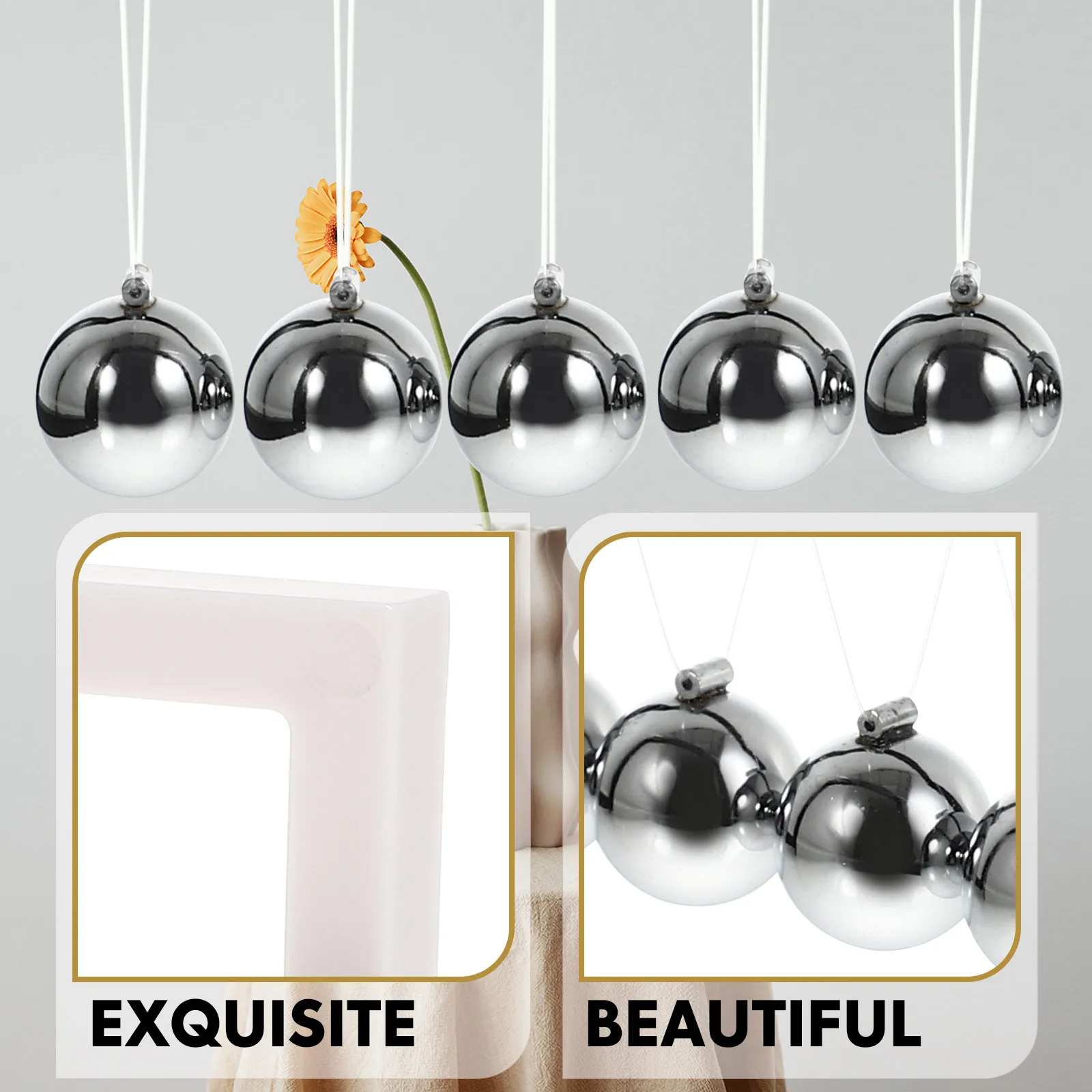 

Acrylic Energy Conservation Newton Cradle Ball Desktop Decoration Physics Pendant Toys