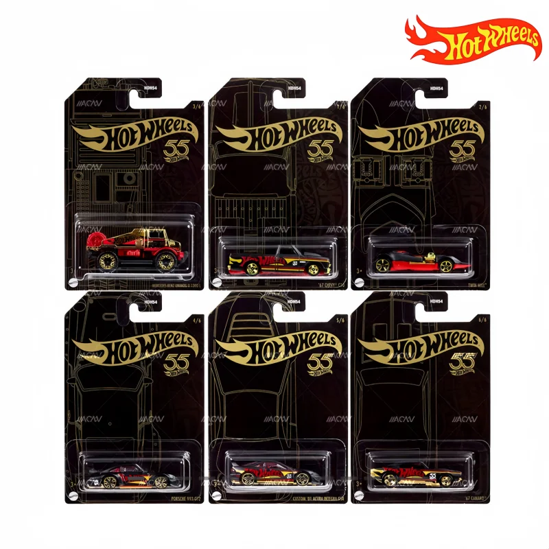 

Аутентичные Hotwheels 55-летия, ограниченная серия автомобилей, модель зеленого золота, костюм высокого качества, коллекционные детские праздничные подарки