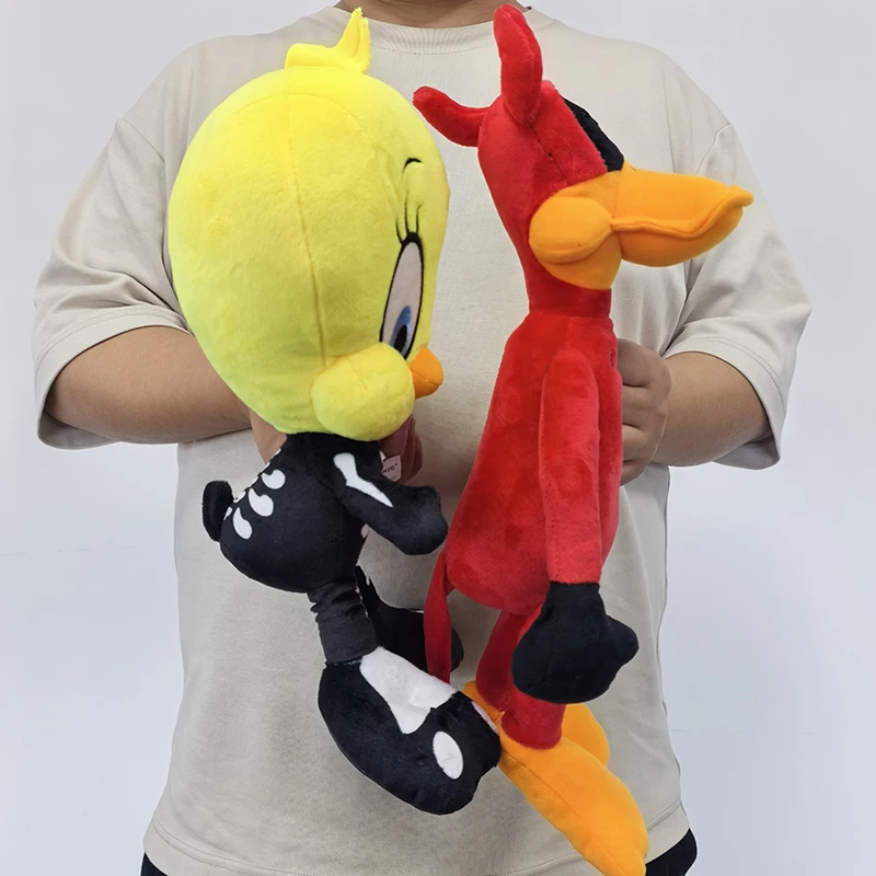 Presente de Halloween Esqueleto Tweety Pelúcia Looney Tunes Daffy Boneca de Pelúcia Brinquedo Plushie Conjunto de Presente para Crianças