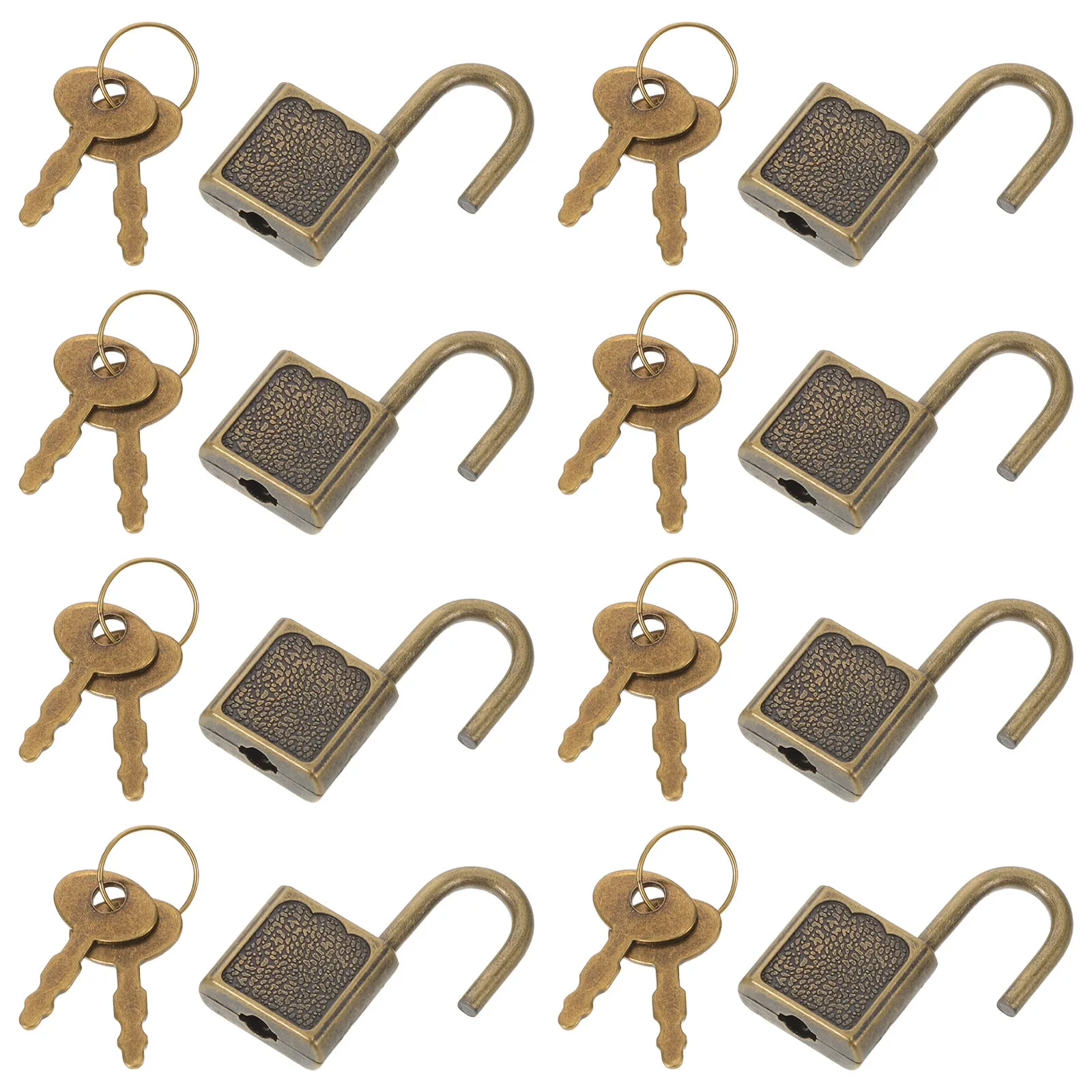 

12Sets Pirate Chest Lock Vintage Mini Metal Padlocks Set Keys Included Lockable Chest