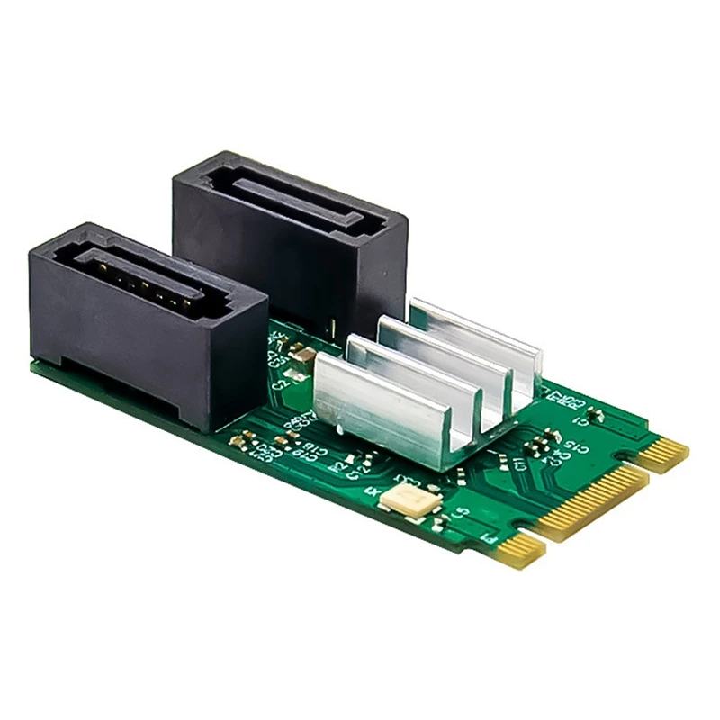 Tarjeta adaptadora de llave M.2 B + M, tarjeta de expansión SATA 3,0 de 2 puertos, Chip ASM1061, tarjeta de conversión de disco duro Sata 6G