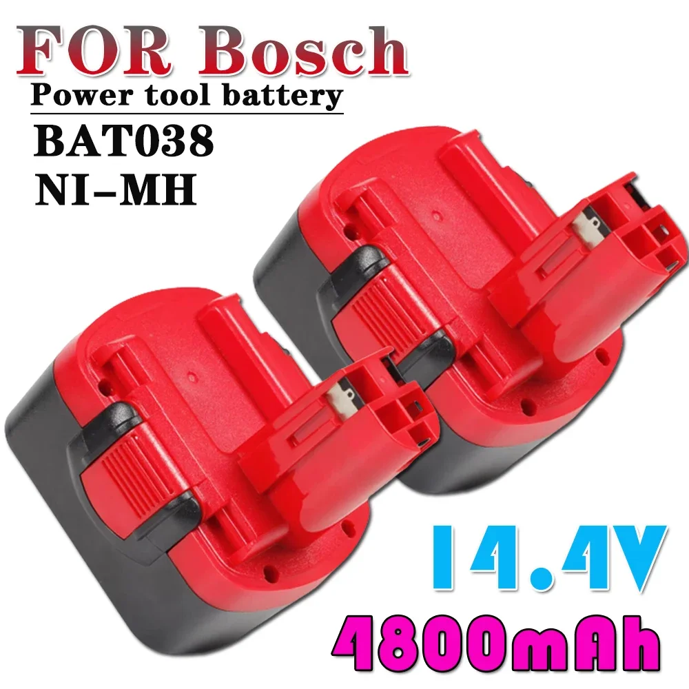 

Bottool For Bosch 4800mAH 14.4V BAT038 Battery BAT040, BAT140, PSR 14.4VE-2, GSR 14.4 V, GDS , 35614,BAT041 Battery Power Tool