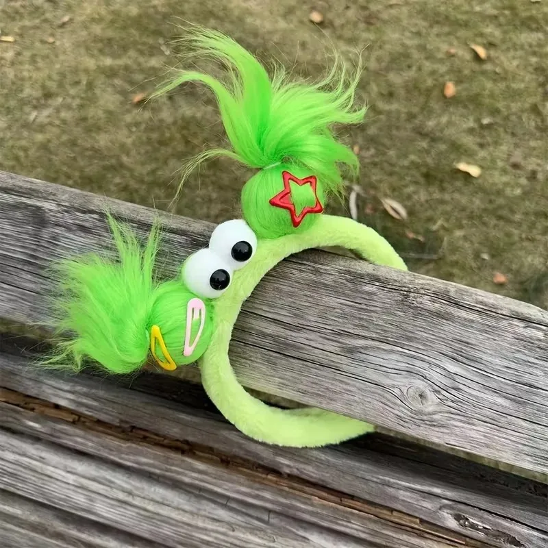 مضحك مهرج دمية هيرباند الإبداعية أفخم الفتيات مشبك شعر لحفلة عيد ميلاد كرنفال لينة شخصية كرتونية إكسسوارات الشعر