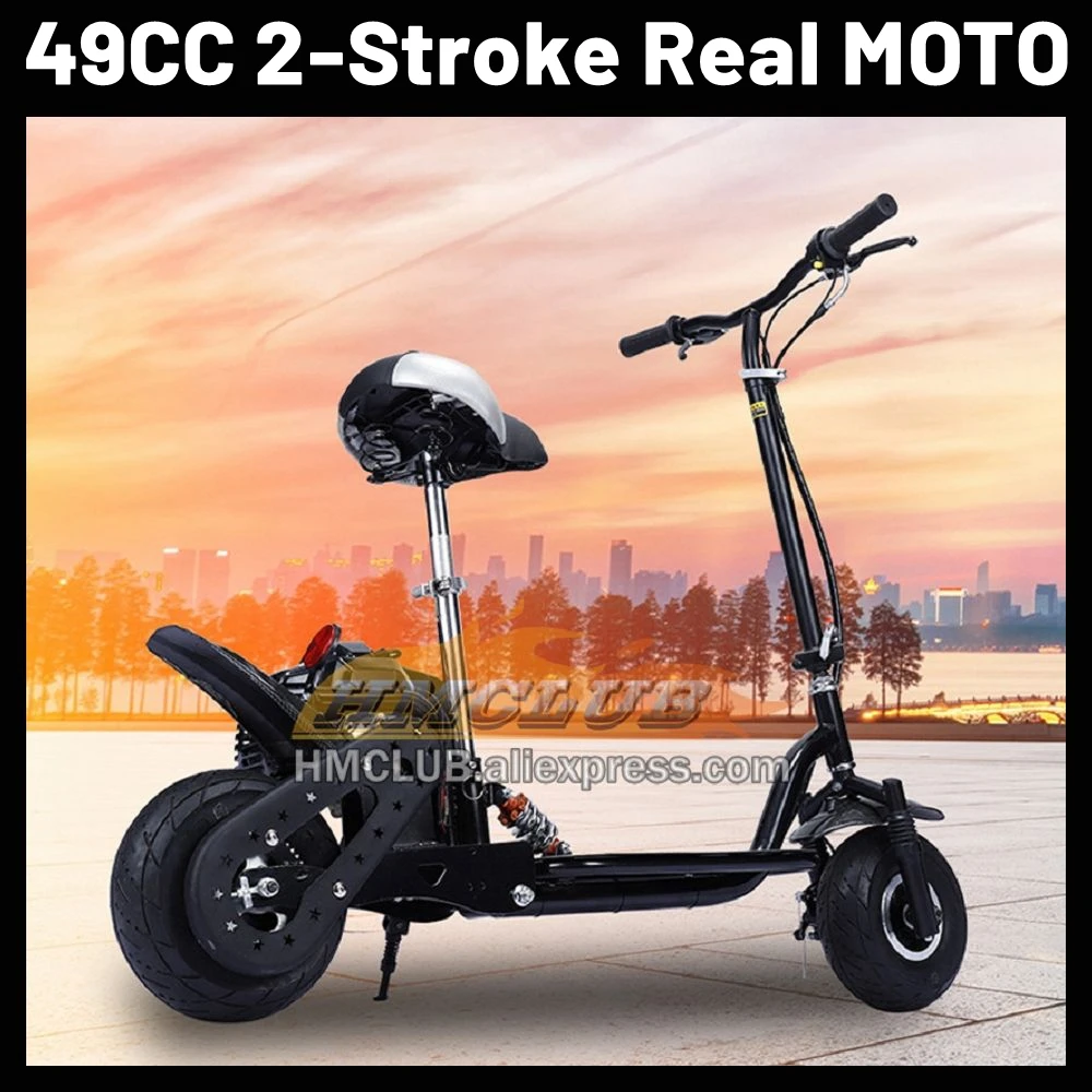 Adult Motorcycle 49CC Gasoline 2Stroke Engine Scooter Cool Nice Fashionable Popular Fashion Men Women Motorbike Racing MOTO Bike