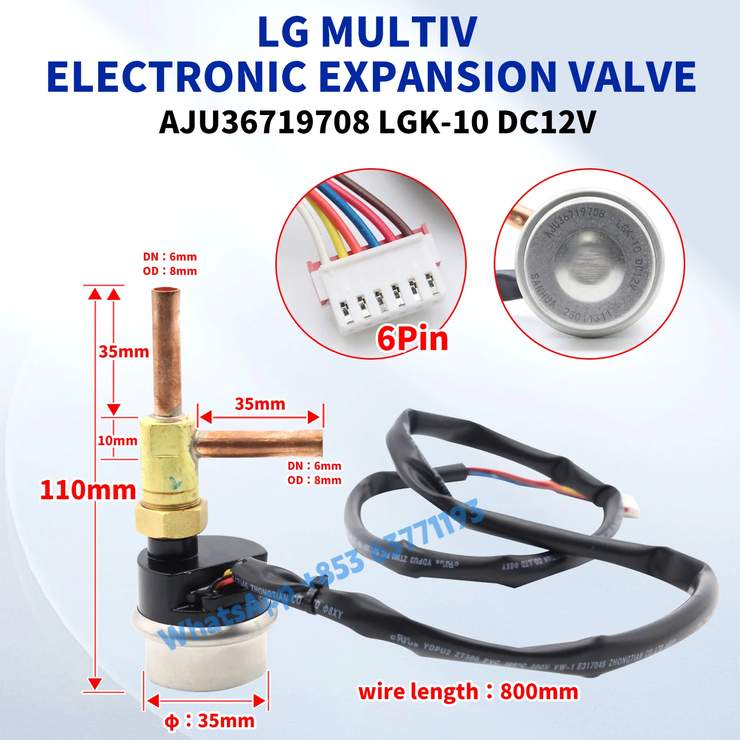 AJU36719708 VALVE ASSEMBLY for LG VRF Multi V Indoor Unit AJU36719711 AJU36719710 AJU36719713 AJU36719706 air conditioner spare