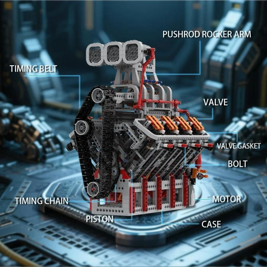 ชุดประกอบเครื่องยนต์ V8 สร้างเครื่องยนต์ OHV 4 จังหวะแบบซูเปอร์ชาร์จเจอร์ด้วยตัวเองสำหรับผู้ใหญ่ 2106 ชิ้น