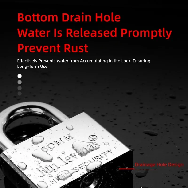 Цельный навесной замок из нержавеющей стали с длинным и коротким лучом, водонепроницаемый и устойчивый к ржавчине, не высыхающий дверной замок, внешний замок для железной двери