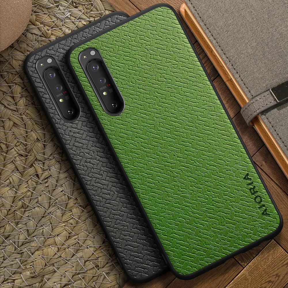 Suitable for Sony Xperia 1 III IV V VI VII VIII Xperia 10 III IV V VI VII bamboo woven texture pattern design simple phone