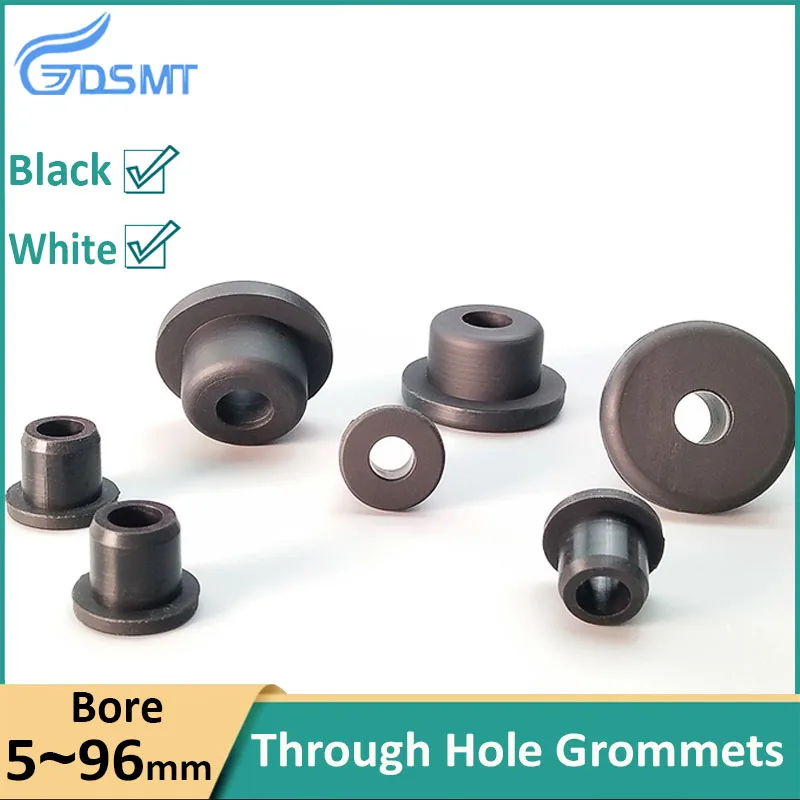 5-50mm Through Hole Silicone Rubber Wiring Grommets Round Blanking O-ring Gasket Computer Desk Cable Grommets Outlet Ring Coil