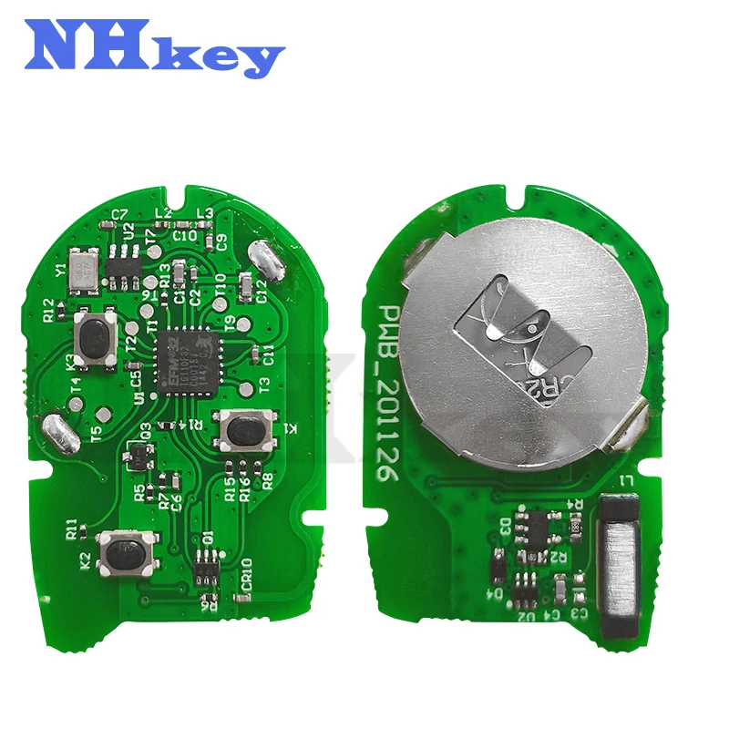 NHkey 3 Button Car Remote Key 4D63 Chip 433Mhz P/N: 6C1T15K601AG Blue/Black Blade for Ford Transit WM VM 2006-2014 Car Key