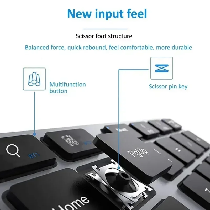 2.4g bluetooth número pad ultra-fino sem fio numpad usb recarregável teclado numérico para ios android janela teclado digital