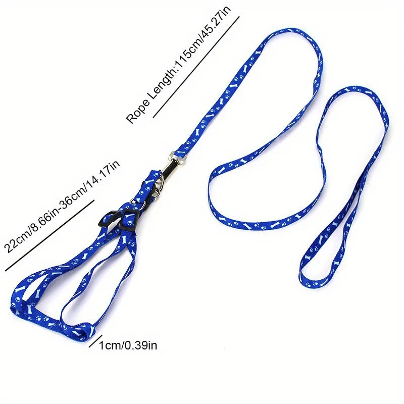 Dog Leash Adjustable Nylon Small Pet Cat Puppy Kitten Rabbit Harness Belt Rope Training Walking Lead Leash Collar