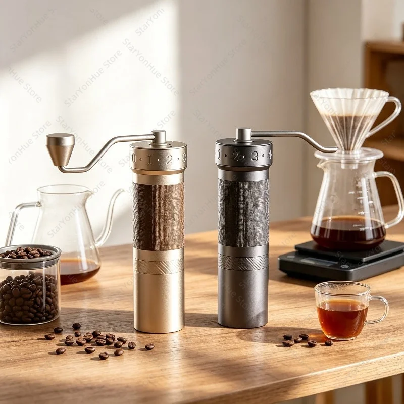 48mm Burr Manual Coffee Grinder, Fine Adjustment Mechanism Hand Coffee Mill, Special Design for Pour‑Over Coffee Preparation
