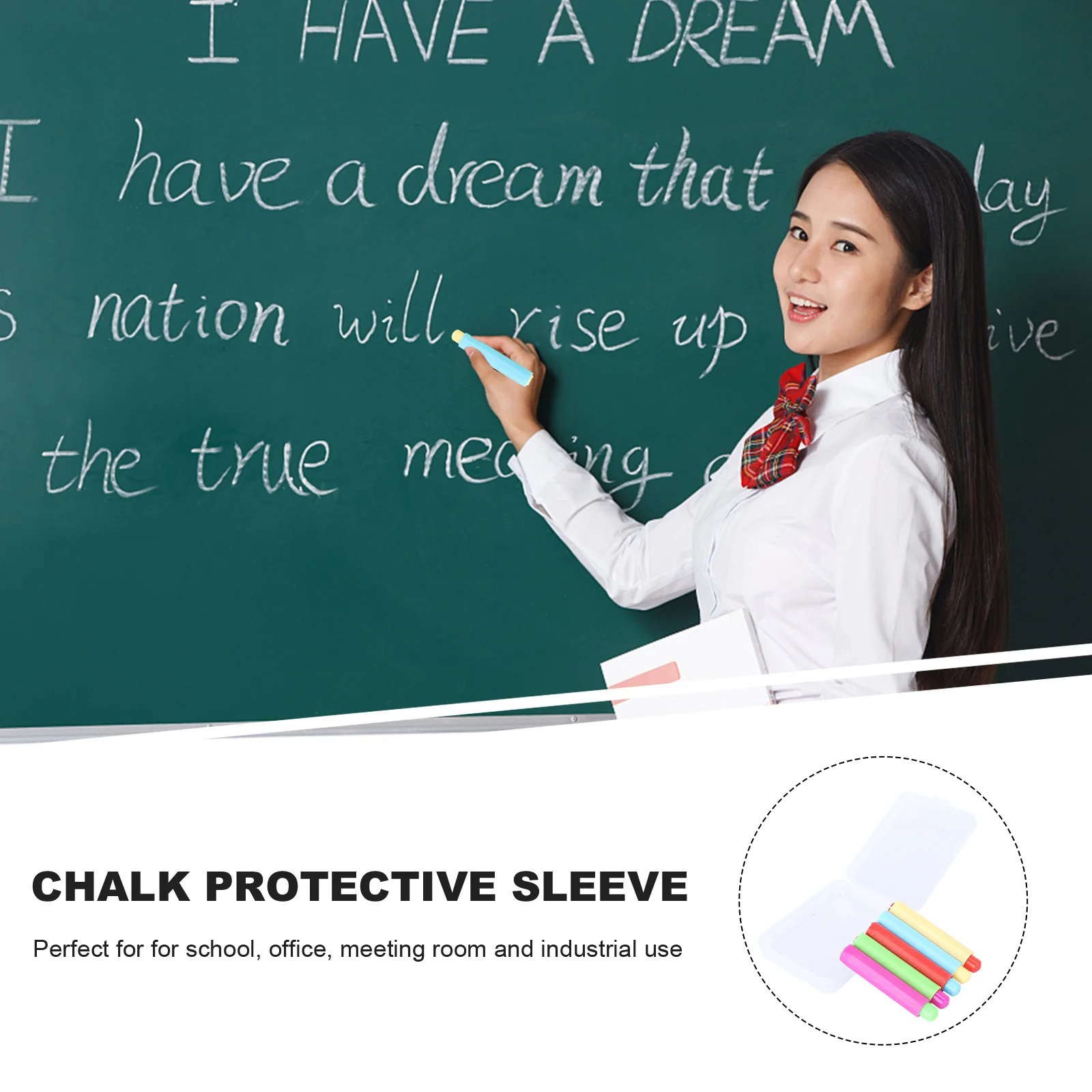 5 قطعة صندوق تخزين حامل الطباشير 9.5X1.5 سنتيمتر موسع الطباشير البلاستيكي للمدرسة مكتب غرفة الاجتماعات الاستخدام الصناعي منظم مكتب