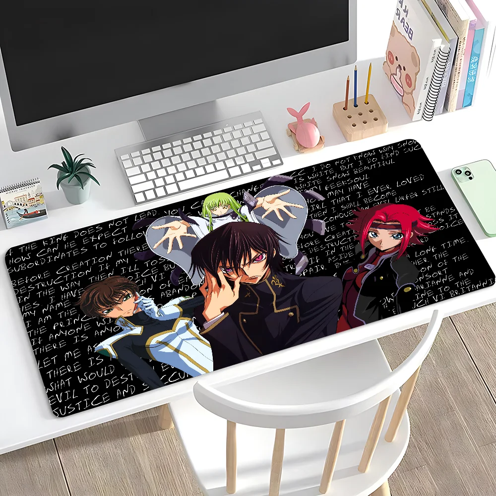 Anime C-Code Geass Offices Mousepad Large Anti-Slip Mouse Pad Stitched Edges Mat Durable Desk Laptop Gaming​ Keyboard Pad XXL