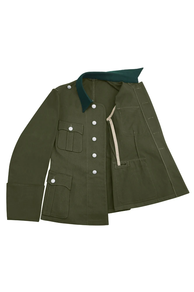 Veste tunique Service Olive Geman DAK de la seconde guerre mondiale, Afrikakorps tropicaux M36, GUTA-B001