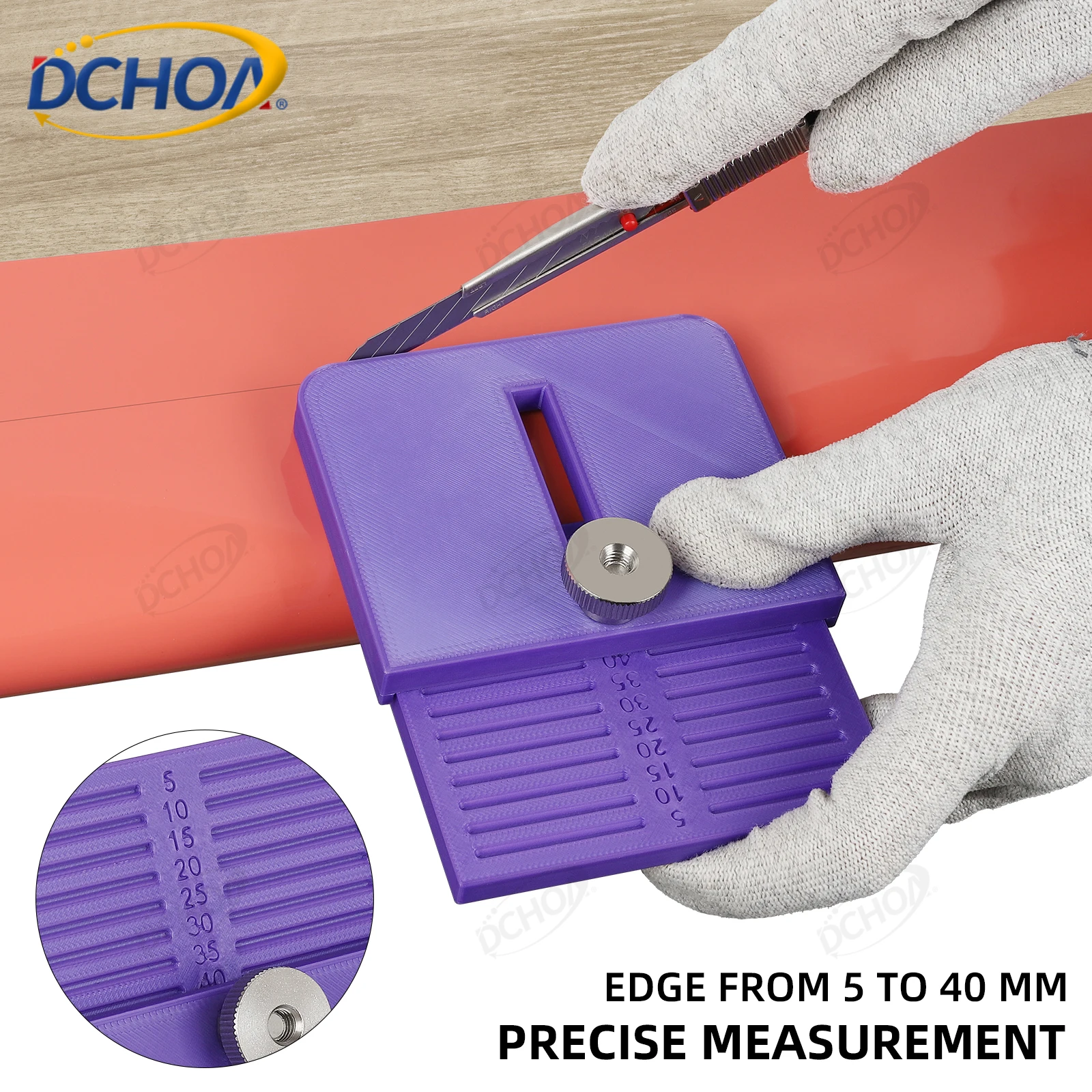 DCHOA Car Vinyl Wrap Trim Guide Edge Cutting Tool for Precise Film Trimming Car Wrapping Installation Accessories