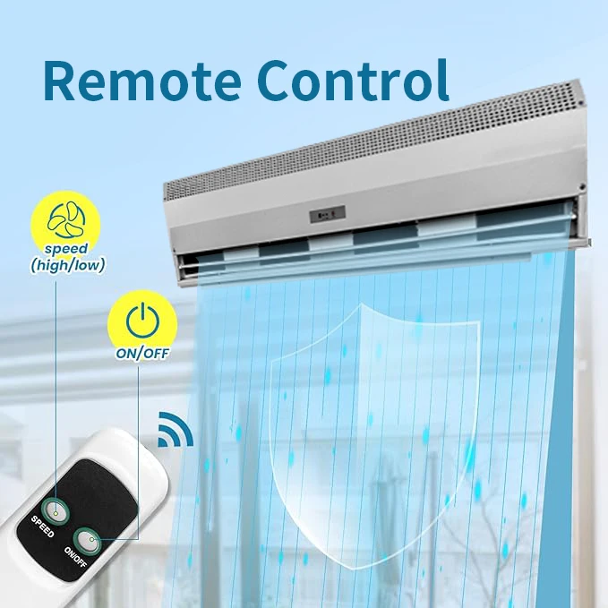 OEM Air Curtain Machine with Remote Control Suitable for Hotels Bank Supermarket Shopping Mall