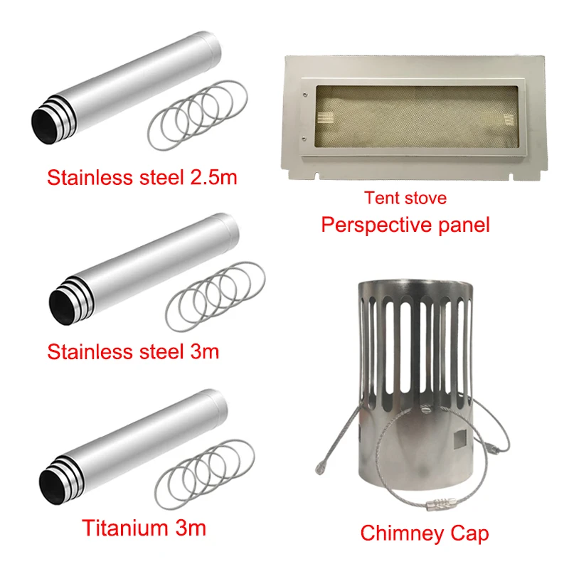 HOT TENT SPARKS CHINMEY PIPES GLASS SIDE WINDOWS Accessories HOT Tent  Chimney Cap Camping Accessories camping equipment