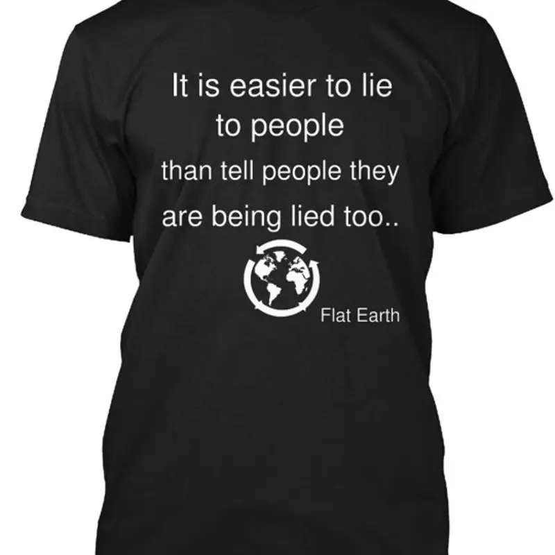 Flat Earth T-Shirt Made in the USA Size S to 5XL