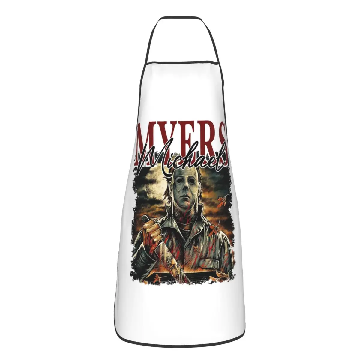 Michael Myers Aprons Chef Cuisine Tablier Sleeveless Bib Kitchen Cleaning Pinafore for Women Men Painting