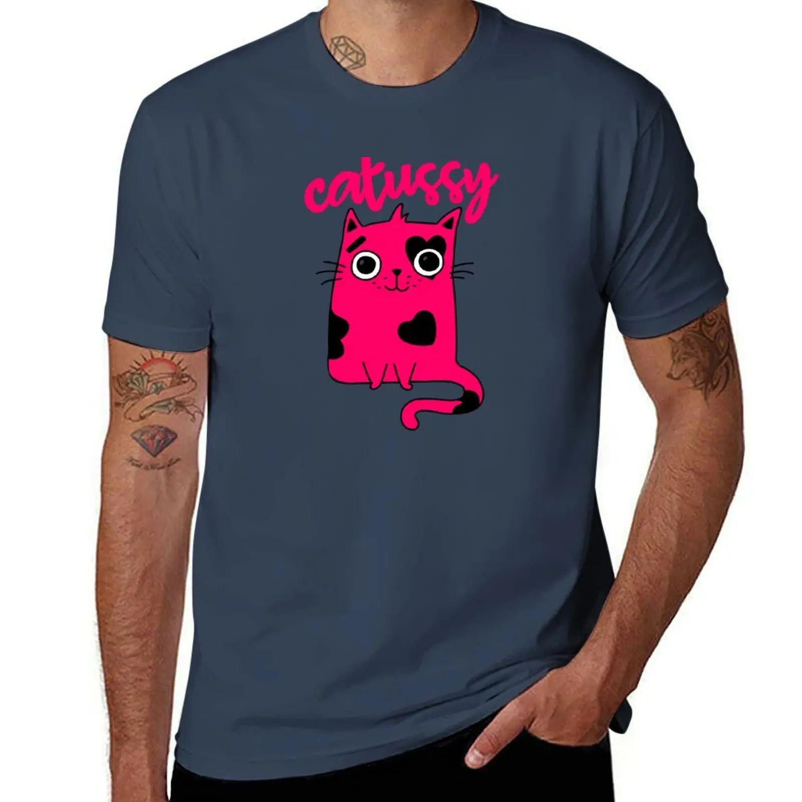 

Catussy T-Shirt Big and Tall Solid Color T-Shirt