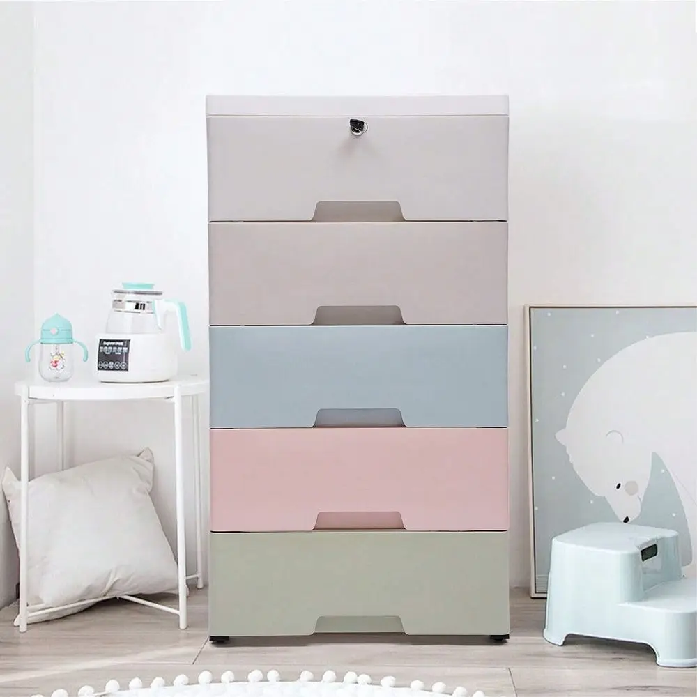 

Drawers Storage,6 Drawer Stackable Fabric Storage Tower Bedroom Furniture, HeavyDuty Plastic Storage Drawers Mobile Cabinet Wit