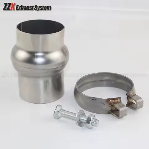 Car Stainless steel exhaust pipe male and female flange universal connection 51mm 63mm 70mm 76mm removable assembly fittings