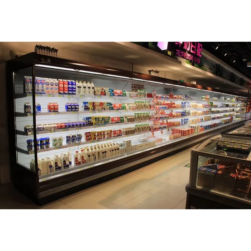 Customize Good Appearance Commercial Supermarket Refrigeration Vertical Refrigerator Upright Showcase