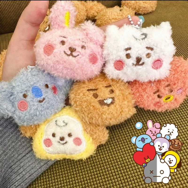 BT21 anime merchandise cartoon cute plush doll keychain creative Kawaii boys and girls backpack pendant support gift wholesale