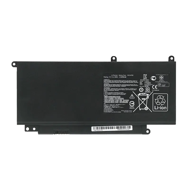 

C32-N750 Replacement Laptop Battery for ASUS N750 N750J N750JK N750JV Series N750Y47JK-SL N750Y47JV-SL 11.1V 69Wh/6260mAh 3Cells