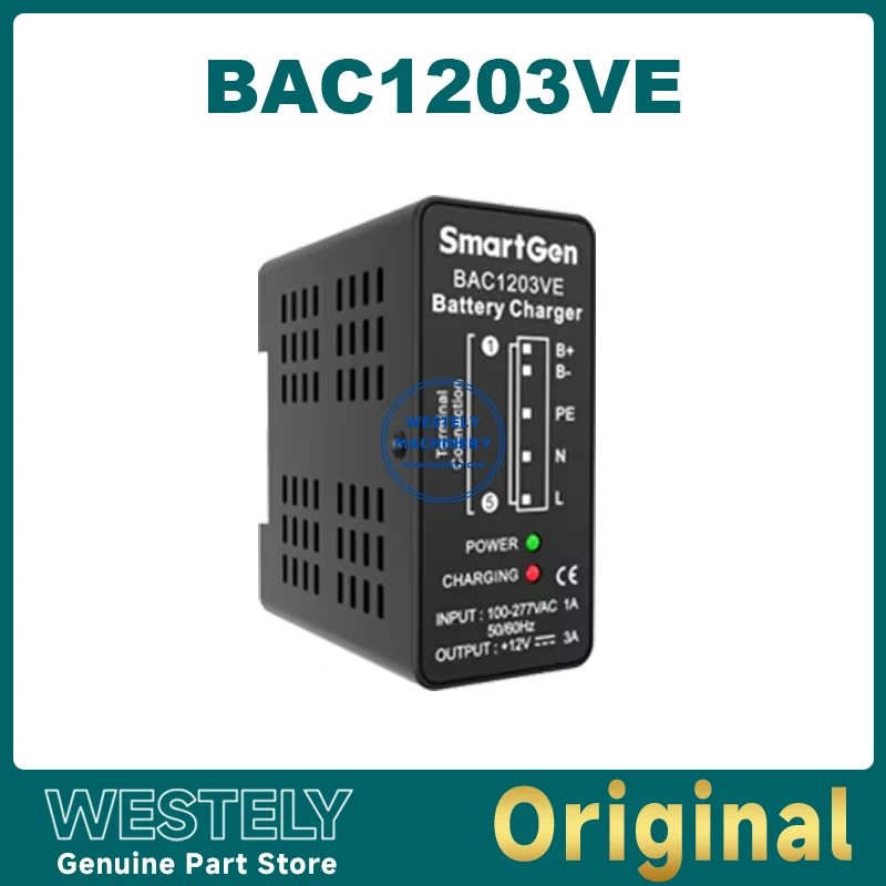 BAC1203VE 3A 12V SmartGen Genuine Generator Auto Intelligent Float Battery Charger Module Circuit Design Adapter Genset Parts