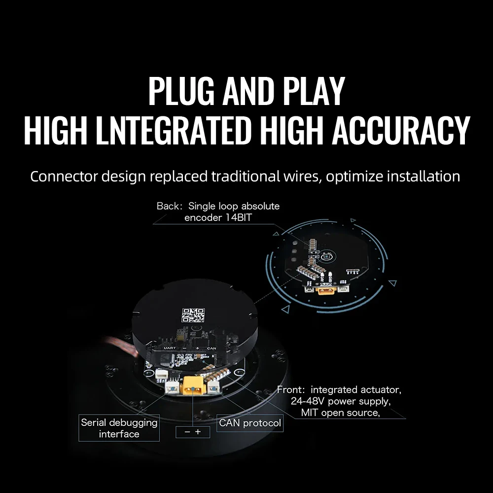 CubeMars Robot Borstelloze Motor AK80-64 KV80 48V Robot Module Motor Voor Industriële Robot Dynamische Been Arm Exoskelet AGV DIY