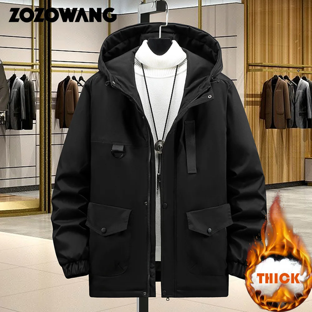 ZOZOWANG-ropa informal para hombre, chaqueta gruesa de 160kg, Parkas acolchadas de algodón, talla grande 9XL, 10XL, Invierno