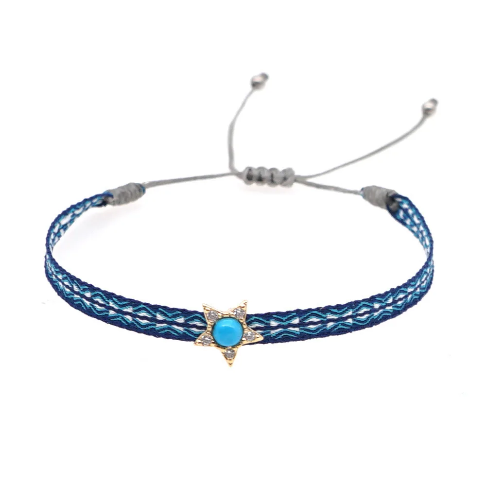 KKBEAD Handgewebtes, umweltfreundliches Stoffarmband für Frauen, verstellbar, Boho-Freundschaftsgeschenk, Yoga-Schmuck, kolumbianisches Makramee-Pulsera – Detail 9