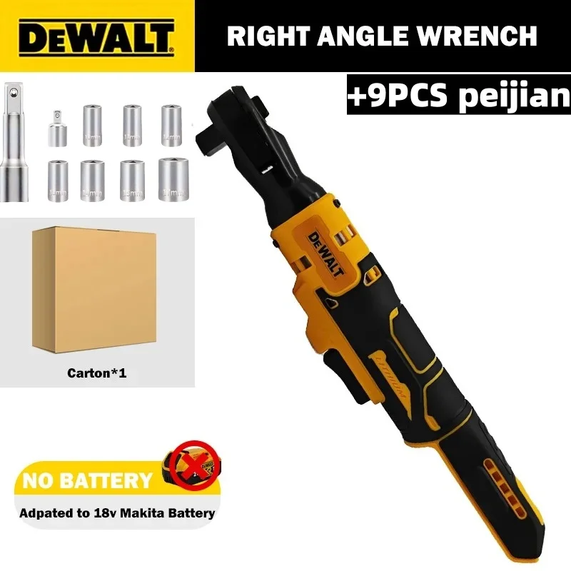 Dewalt DCF512 3/8 Inch Brushless Ratchet Right Angle Wrench LED Cordless Driver Variable Speed Power Wrench 20V Power Tools