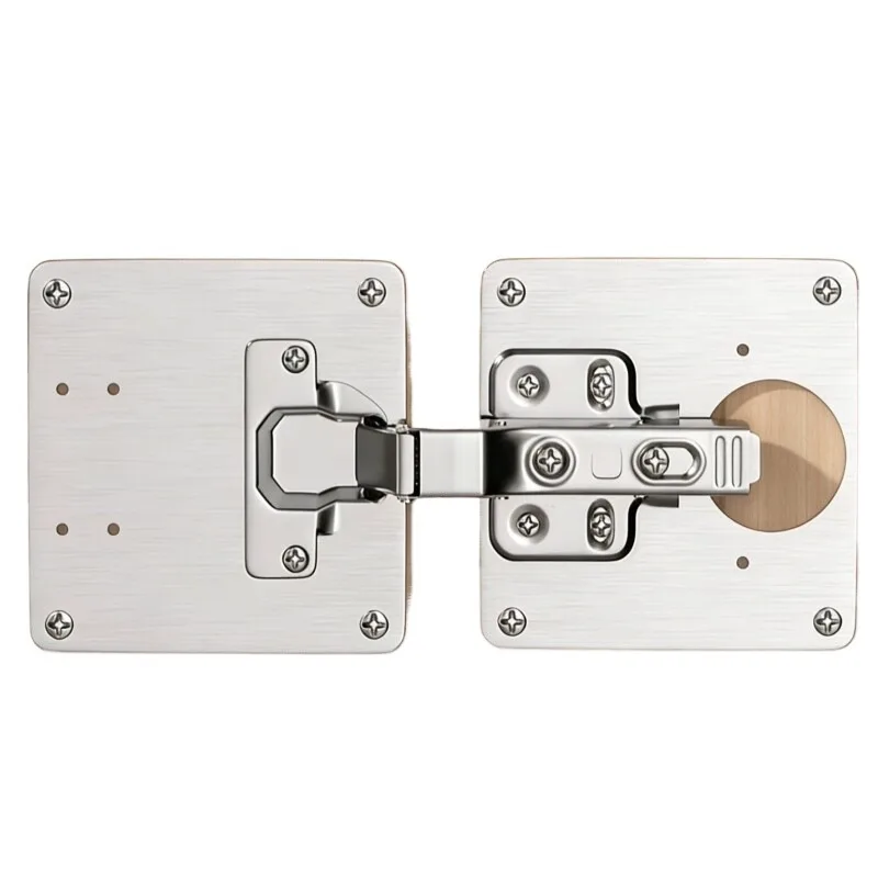 Stainless steel cabinet door hinge, repair fixing plate, wardrobe cabinet door, thickened universal, hinge repair piece